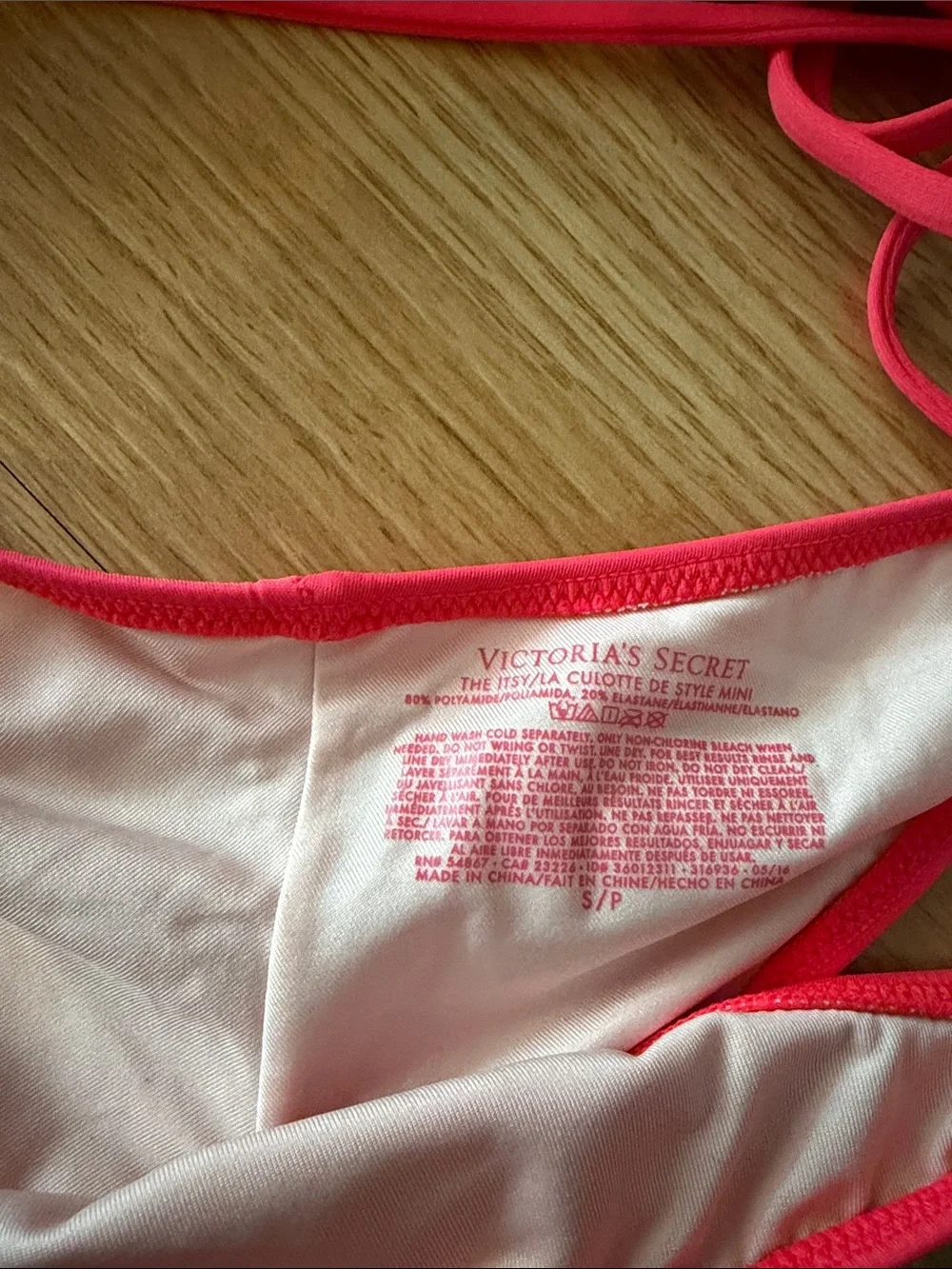 Victoria secrets Women’s Neon Pink Triangle String Bikini Set